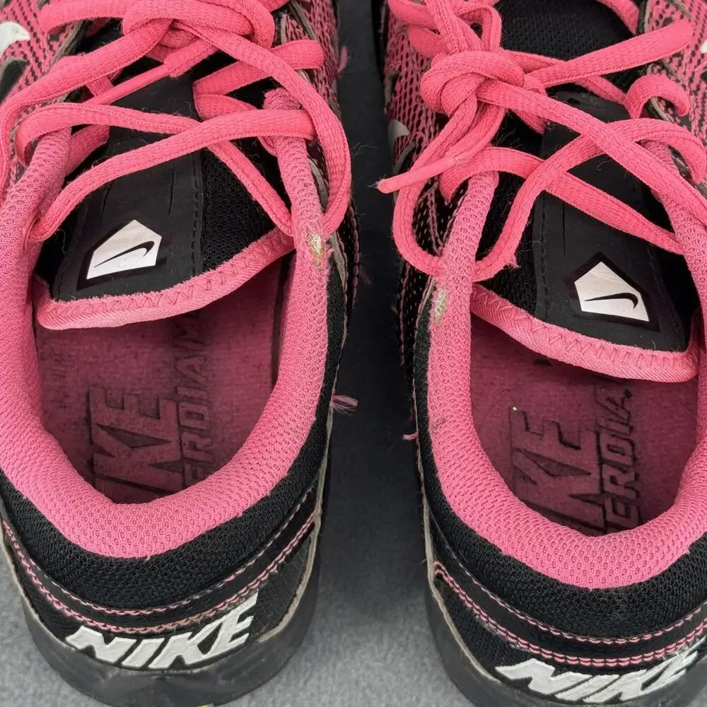 Nike Hyperdiamond Keystone GS Softball Cleats Pink Black Girls Size 4Y
